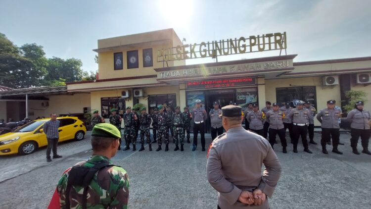 Posek Gunung Putri gelar Apel Gabungan bersama Koramil, Ini Tujuannya