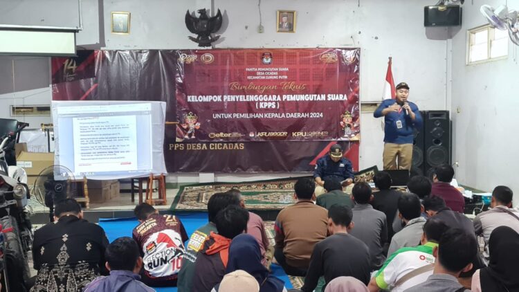 KPPS Desa Cicadas Gelar Bimtek Guna Mensukseskan Pilkada Serentak 2024
