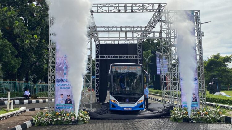 Bus Listrik Gratis Trayek Pancakarsa-Bambu Kuning Milik Pemkab Bogor siap Beroperasi