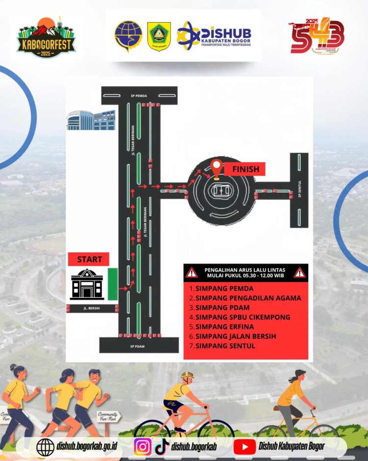 Satlantas Polres Bogor Alihkan Arus Lalu Lintas Saat Pesta Rakyat HJB, Ini Titik-titik Penutupannya!