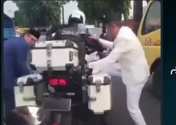 Tak Pakai Helm Saat Dibonceng Patwal, KDM Dikenai Tilang ETLE