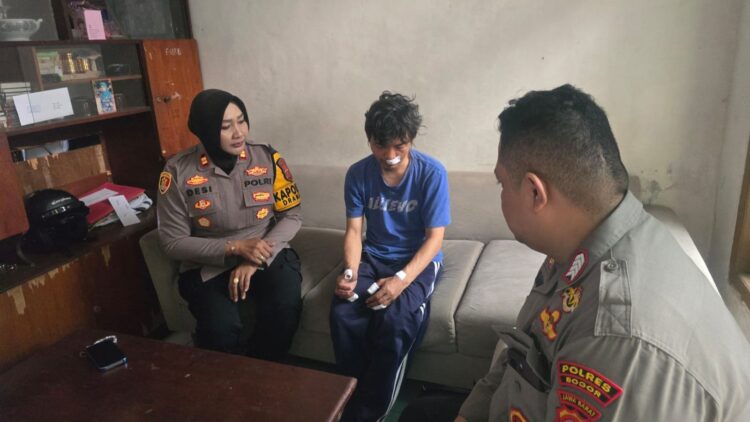 Datangi Korban Percobaan Begal, Kapolsek Dramaga Himbau Warga Waspada