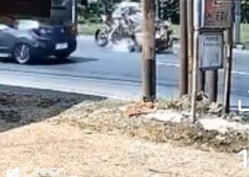 Motor Sport Seruduk Pedagang Bakso Keliling di Cileungsi