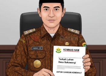 Gakkum Kemenhut Main Lapor dan Klaim Lahan Desa Sukawangi, Komnas HAM Turun Tangan