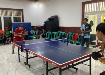 Sambut HUT RI ke-80, Pemdes Gunung Putri Gelar Turnamen Tenis Meja Kades Cup ke-3