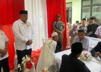 Antusias! Sebanyak 53 Pasang Ikuti Nikah Massal Gratis di Sukamakmur