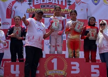 Grasstrack Bogor 2025: Dara Anggi Puspita Sabet Juara Satu Kelas FFA Wanita