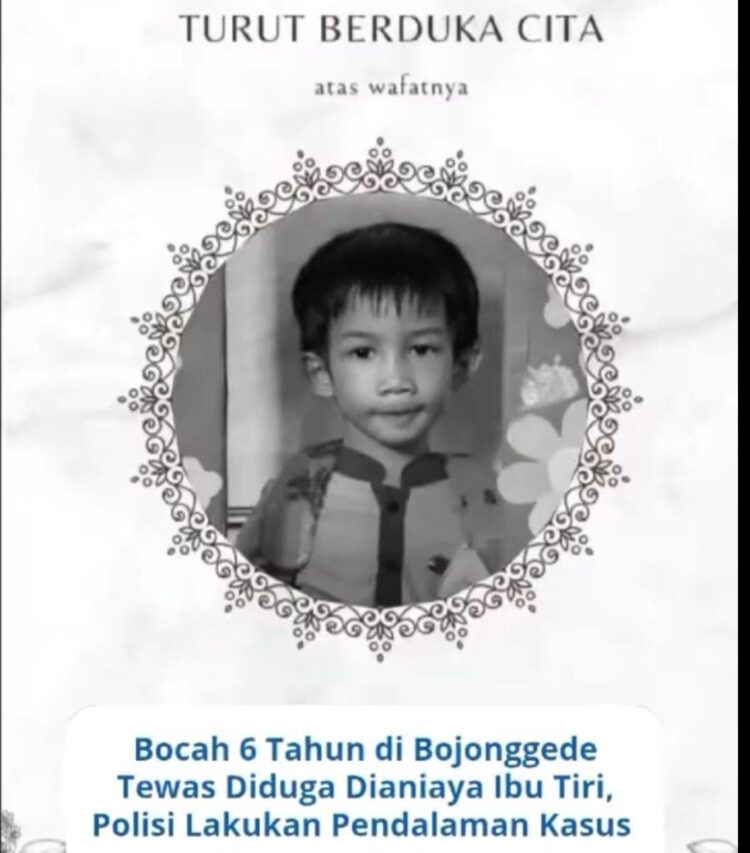Bocah 6 Tahun di Bojonggede Tewas Diduga Dianiaya Ibu Tiri