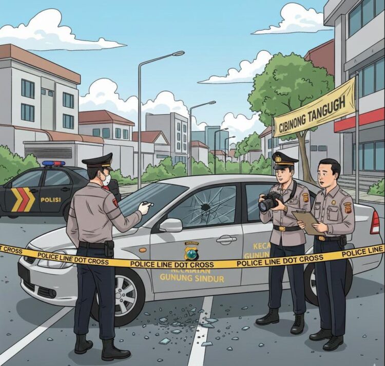 Mobil Dinas Kecamatan Gunung Sindur Alami Aksi Pecah Kaca di Cibinong, Laptop Digondol Pencuri