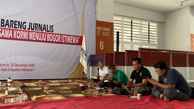 Ketua KORMI Kabupaten Bogor Rike Iskandar memaparkan kalender event olahraga rekreasi tahun 2026.