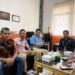 Ketua PAC Pemuda Pancasila Cileungsi Bahank memberikan ucapan selamat kepada Yudi Septiana terpilih Ketua DPK KNPI Cileungsi