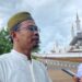 Suasana jemaah saat melaksanakan ibadah Salat Jumat perdana di Masjid Nurul Wathon Kabupaten Bogor