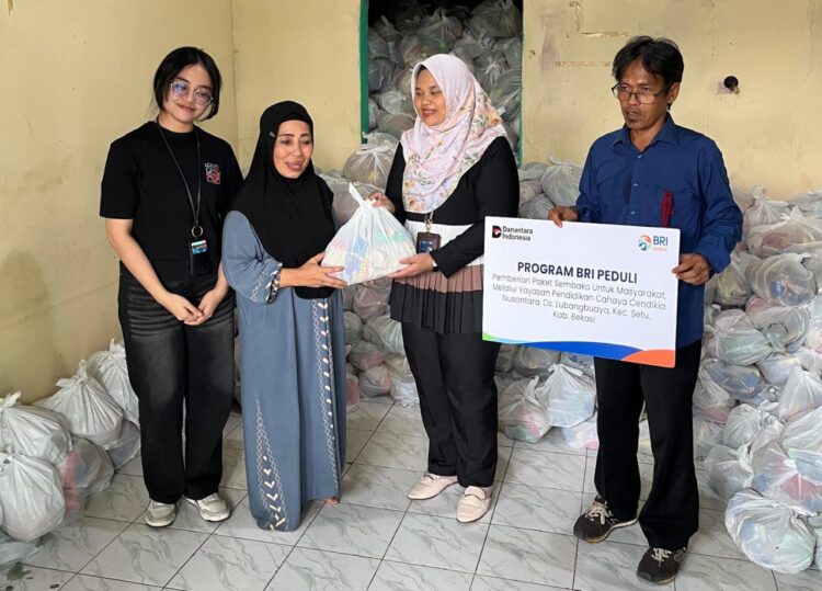 Wujud Kepedulian Sosial, BRI BO Tambun Salurkan 5.000 Paket Sembako ke Pelosok Bekasi