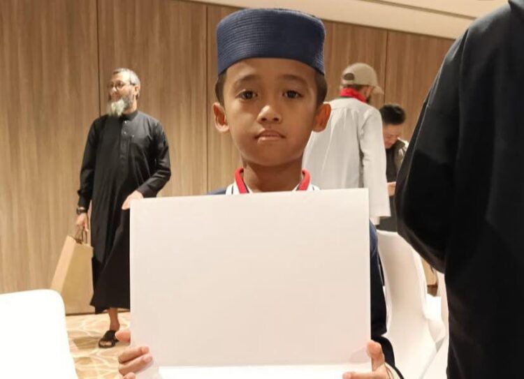 Muhammad Samuel Rahman, siswa berprestasi SD IT Raudlatul Jannah Kabupaten Bogor, juara MTQ Internasional di Qatar.