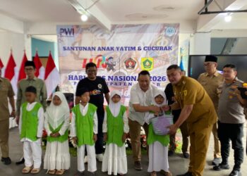 ‎PWI Kabupaten Bogor Santuni 80 Anak Yatim di Peringatan HPN 2026 ‎