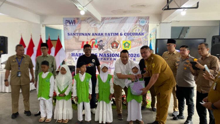‎PWI Kabupaten Bogor Santuni 80 Anak Yatim di Peringatan HPN 2026 ‎
