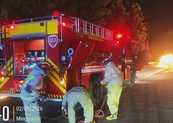 Adu Kecepatan, Mobil Terbakar di KM 31