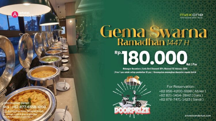 Maxone Hotel Harapan Indah Bekasi Hadirkan ‘Gema Swarna Ramadhan’, Ada Doorprize Sepeda Listrik