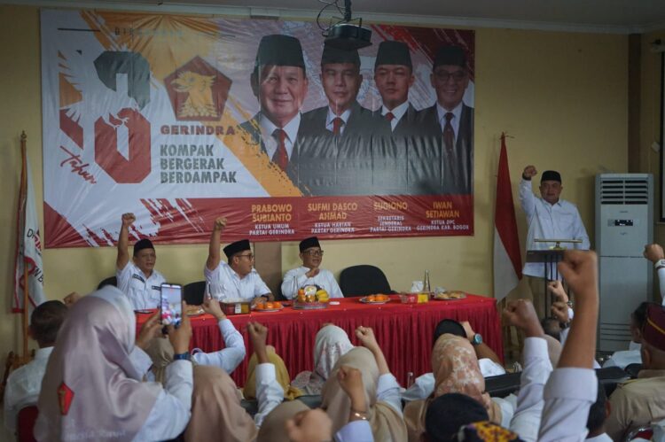 HUT ke-18 Gerindra, DPC Kabupaten Bogor Gelar Syukuran dan Kegiatan Sosial Sederhana