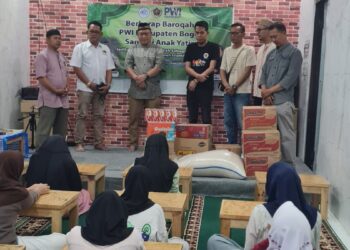 PWI Kabupaten Bogor Salurkan Santunan untuk Anak Yatim Piatu di Yayasan Mi’raj Mulia