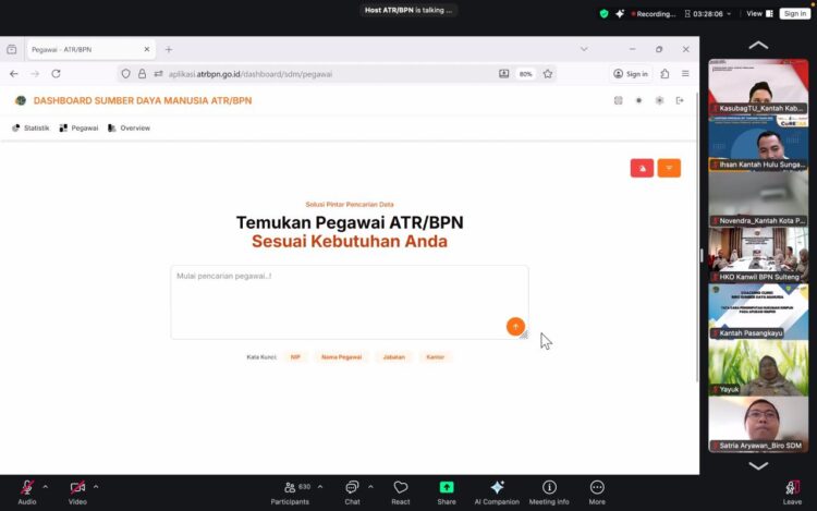 Kembangkan Aplikasi Dashboard SDM, Sekjen ATR/BPN: Proses Mutasi dan Promosi Jadi Lebih Efektif dan Efisien