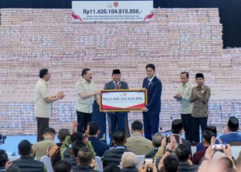 Wamen Ossy Saksikan Penyerahan Denda Administratif Rp11,4 Triliun oleh Satgas PKH sebagai Wujud Penyelamatan Kekayaan Negara