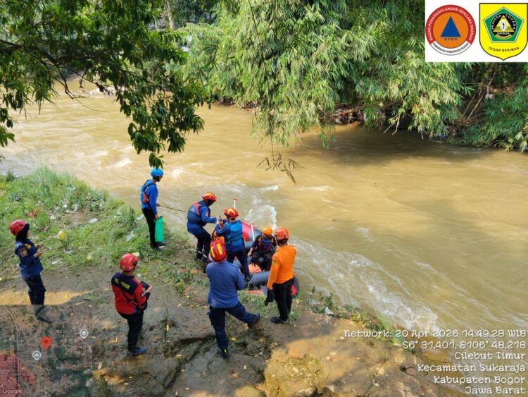 ‎Bocah 6 Tahun Diduga Hanyut di Sungai Ciliwung
