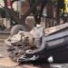 Naik ke Median Jalan, Minibus Terbalik di Jalan Transyogi Cibubur-Cileungsi