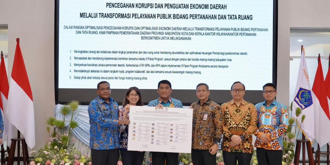 Kementerian ATR/BPN dan KPK Jadikan Sulut Lokasi Percontohan Transformasi Pelayanan Publik di Bidang Pertanahan ‎