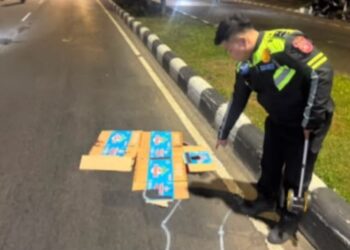 ‎Tabrak Pembatas Jalan di Pakansari, Dua Orang Tewas Ditempat