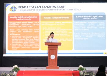 Bicara dalam International Conference on Pesantren 2026, Menteri Nusron Ajak Masyarakat Sertipikatkan Tanah Wakaf untuk Lindungi Aset Umat