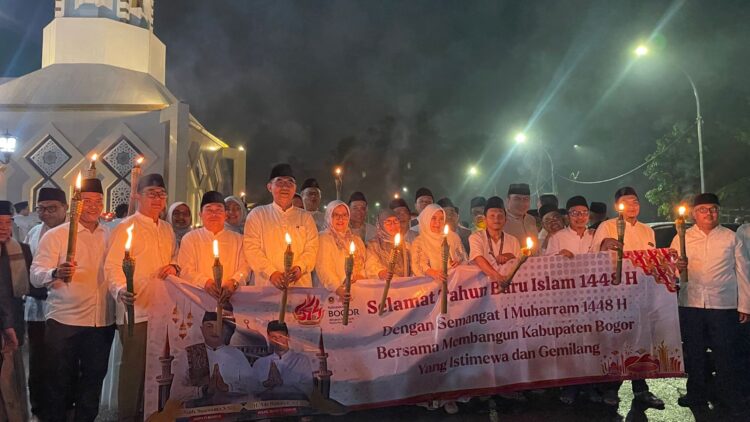 3.000 Peserta Meriahkan Pawai Obor Tahun Baru Islam 1448 Hijriah di Lingkungan Pemkab Bogor