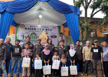 Katar Unit 19 Santuni 30 Anak Yatim di Tlajung Udik, Kaleng Sedekah Kunci Kepedulian Warga
