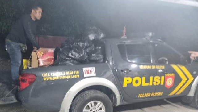 Polsek Parung Sita 1.134 Botol Miras Ilegal di Ciseeng Saat KRYD