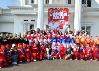 Adakan Lomba Senam dan Gebyar UMKM, Ratusan Kaum Hawa Tumpah di Kediaman Hj.Idah