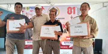 ‎Semarak HUT ke-81 RI, PWI Kabupaten Bogor Sukses Gelar Aksi Bersih Ciliwung dan Perlombaan