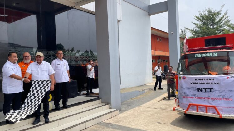 Pemkab Bogor Lepas Dua Truk Bantuan Kemanusiaan untuk NTT