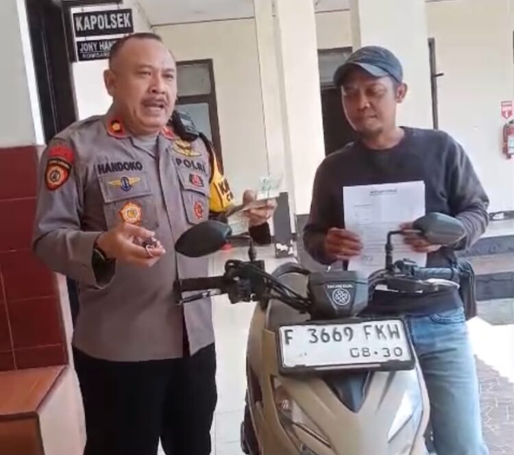 Motor Diduga Hasil Curanmor Ditinggal Pelaku di Cibinong, Pemilik Malah Menemukannya di Polsek