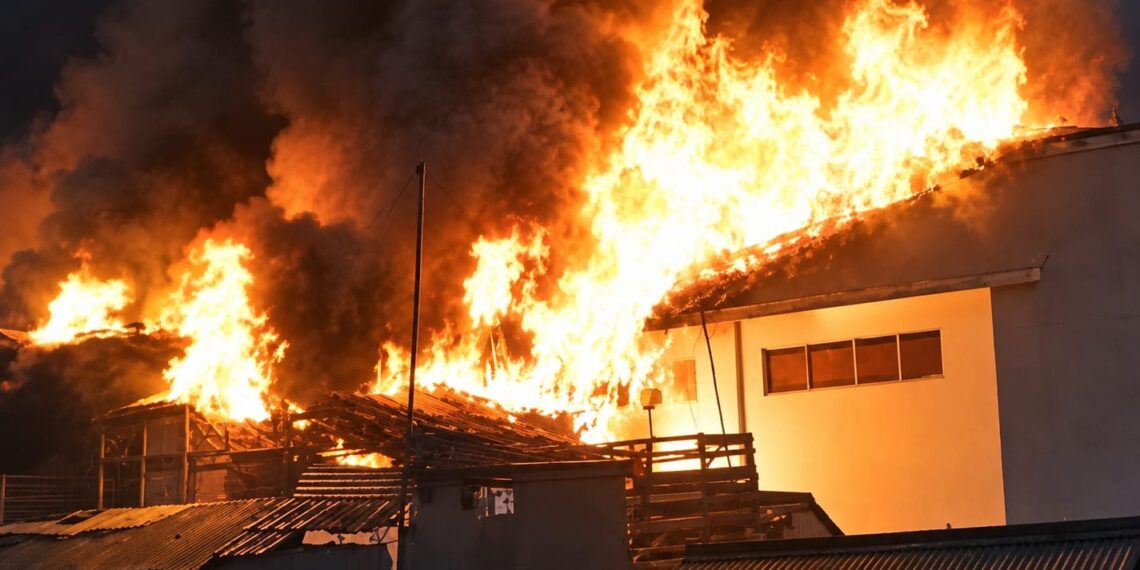 Dini Hari Mencekam di Megamendung! SDN Pasir Angin 1 dan Satu Rumah Warga Ludes Terbakar