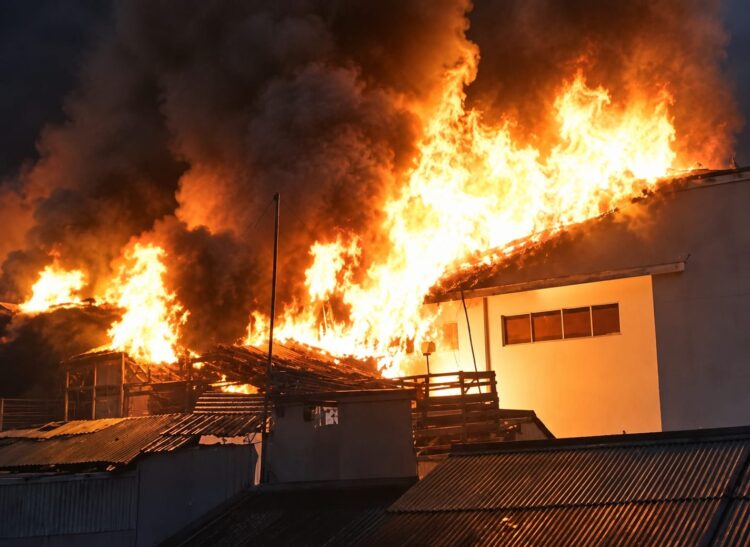 Dini Hari Mencekam di Megamendung! SDN Pasir Angin 1 dan Satu Rumah Warga Ludes Terbakar