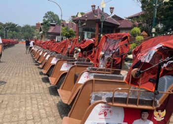 Karhutla Kalimantan Belum Padam, Prabowo Bagikan 130 Becak Listrik di Kabupaten Bogor